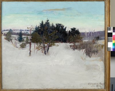 冬の風景、1902 作： Abbott Handerson Thayer