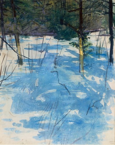 冬、モナドノック、カリフォルニア州。 1900年。 作： Abbott Handerson Thayer