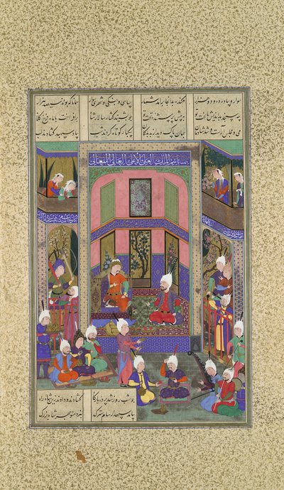 Manuchihr は Sam を歓迎しますが、Mihrab に戦争を命じます。 作： 