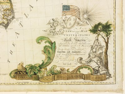 アメリカ初の全国地図、1784 作： Abel Buell