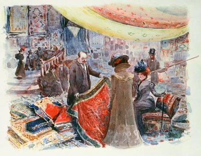 パリのクリシー広場にあるデパートのホール、1900年頃 作： Abel Truchet