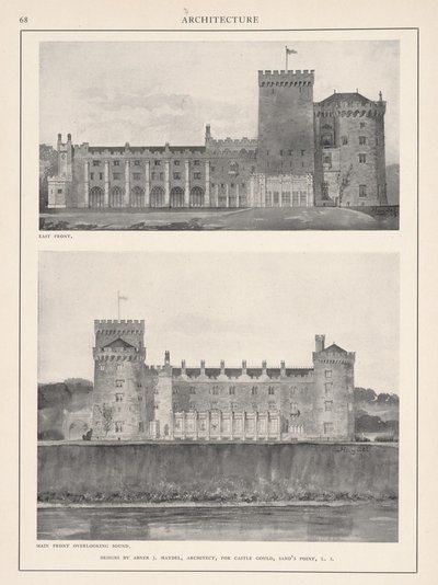 グールド城、ヘンプステッドハウス、1904年 作： Abner J. Haydel