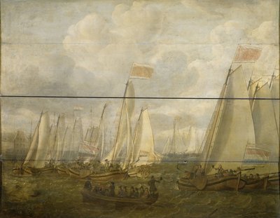 アムステルダム沖Y号線の海のページェント 作： Abraham  Alewijn