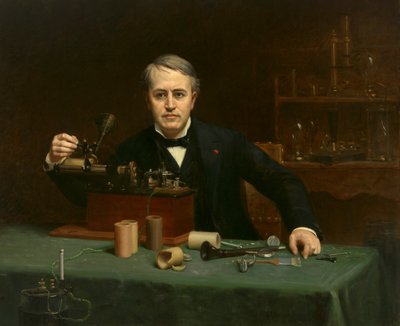 トーマス・アルバ・エジソン、1890年。 作： Abraham Archibald Anderson