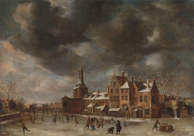 冬のライデンのブラウポールト 作： Abraham Beerstraten