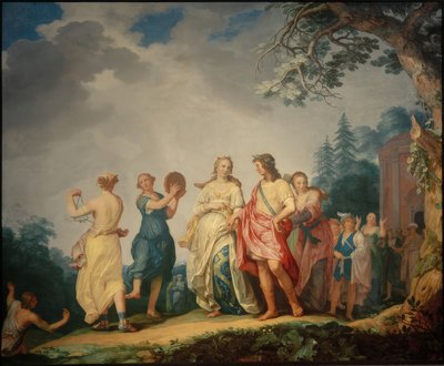 アマリリスとミルティーユ 作： Abraham Bloemaert