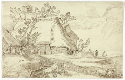 藁葺き屋根の農場 作： Abraham Bloemaert