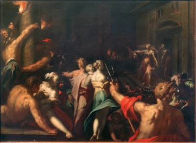 JudithはHolofernesの頭を見せる 作： Abraham Bloemaert