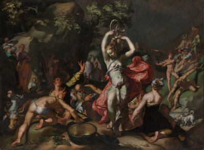 モーゼス・ストライキング・ザ・ロック、1596年。 作： Abraham Bloemaert