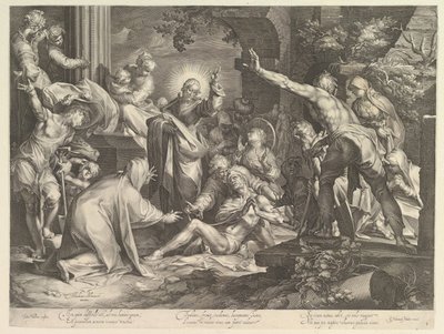 ラザロの発生、ca。 1600。 作： Abraham Bloemaert