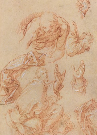 手と曲がる図形の研究 [裏面] 作： Abraham Bloemaert