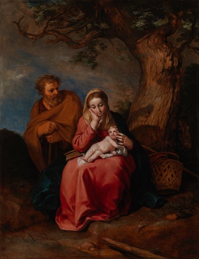 エジプトへの逃避行での休息 作： Abraham Bloemaert