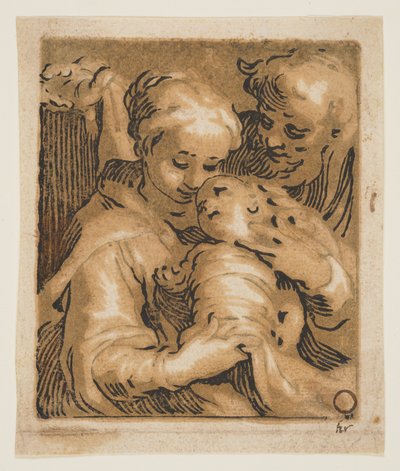 聖母子と聖ヨセフ 作： Abraham Bloemaert