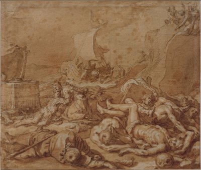難破後のテアゲネスとチャリクレア 作： Abraham Bloemaert