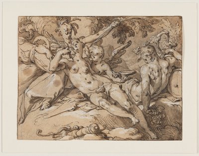 Venus and Bacchus (Ceres と Bacchus がなければ Venus はフリーズします) 作： Abraham Bloemaert
