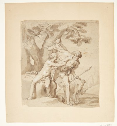 ヴィーナスとアドニス 作： Abraham Bloemaert