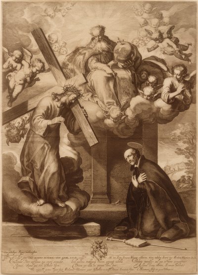 ラ・ストルタのロヨラのイグナティウスのビジョン 作： Abraham Bloemaert