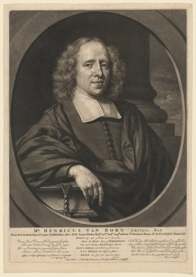 氏。 ヘンリー・ヴァン・ボーン 作： Abraham Blooteling, after Nicolaes Maes