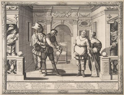 ホテルデブルゴーニュの俳優、ca。 1633-34。 作： Abraham Bosse