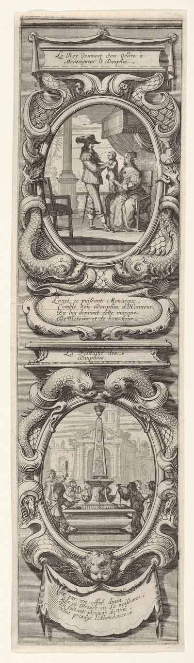 王太子の誕生を記念する寓話 1638年。 作： Abraham Bosse