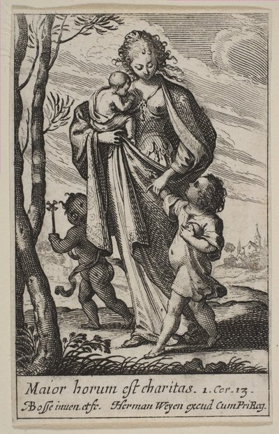慈善、1636。 作： Abraham Bosse