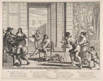 衣類乞食、1635年。 作： Abraham Bosse