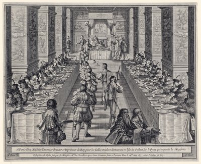 ごちそうの処分、から？聖霊のオーダー？、パブ。 1634 作： Abraham Bosse