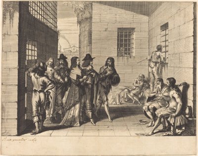 刑務所を訪問するジェントリー 作： Abraham Bosse
