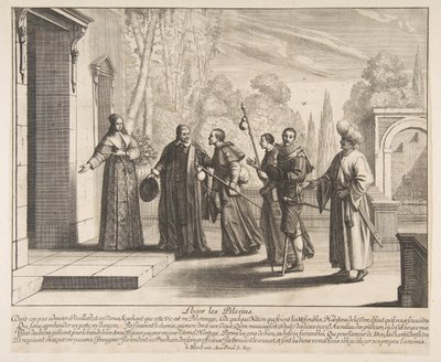 宿泊施設の巡礼者、おそらく1635年。 作： Abraham Bosse