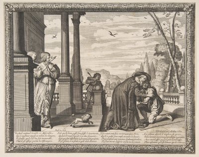 放蕩息子の戻り、およそ。 1636年。 作： Abraham Bosse