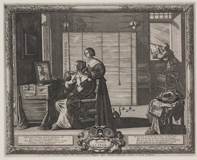 Sight（La Veue）、c.1635-38（彫刻とエッチング） 作： Abraham Bosse