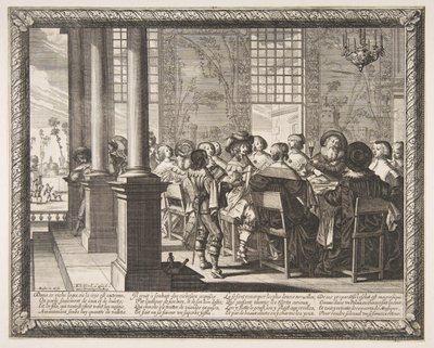 放蕩息子の帰還のための宴会1636年。 作： Abraham Bosse