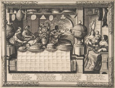 菓子屋、1632-35。 作： Abraham Bosse