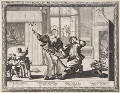 ザ・ハズバンド・ビーター』1633年頃（エッチング＆エングレーヴィング 作： Abraham Bosse