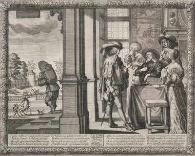 放蕩息子：両親に別れを告げる放蕩息子 作： Abraham Bosse