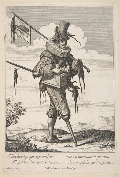 ラットキャッチャー、17世紀半ばから後半。 作： Abraham Bosse
