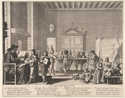 スクールマスター、ca。 1635-38。 作： Abraham Bosse
