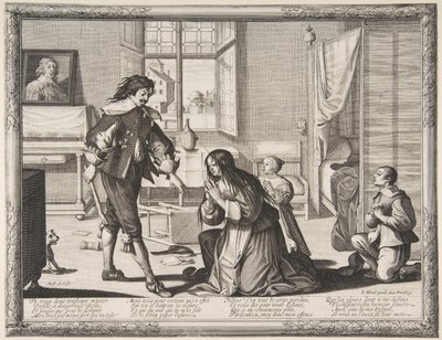 妻ビーター、ca。 1633年。 作： Abraham Bosse