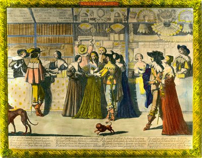 王宮の回廊 アブラハム・ボッセ（1602-1676）のエングレーヴィング 17世紀個人蔵 作： Abraham Bosse