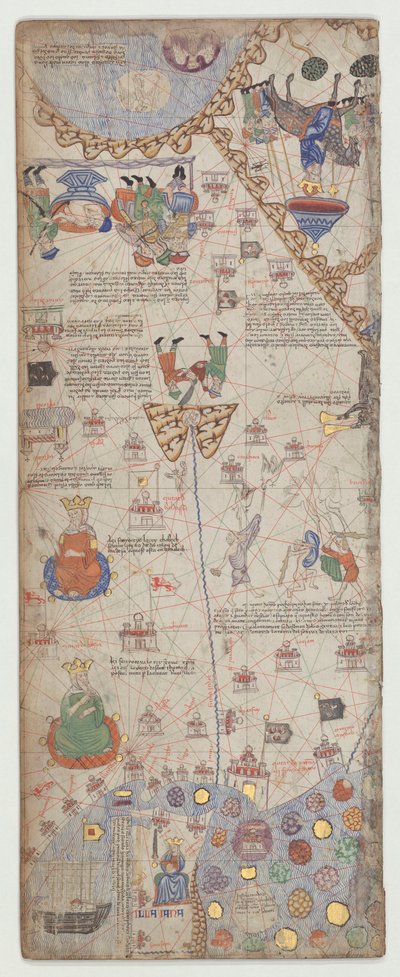 カタロニア語アトラス、シート11、1375 作： Abraham Cresques