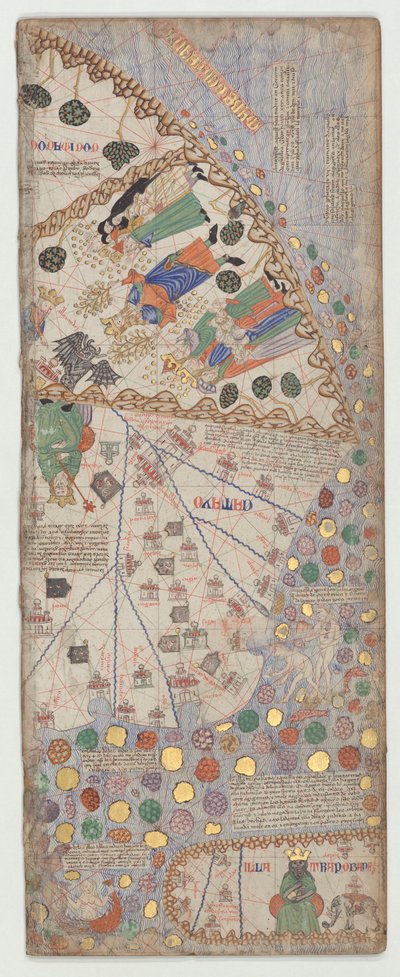 カタロニア語アトラス、シート12、1375 作： Abraham Cresques