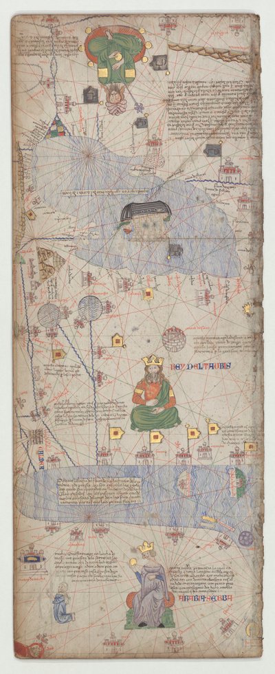 カタロニア語アトラス、シート9、1375 作： Abraham Cresques