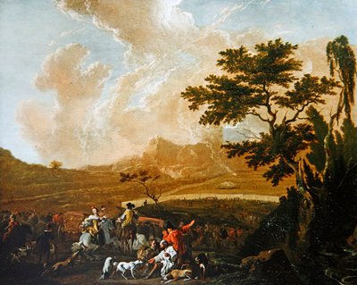 猟友会（油彩・パネル） 作： Abraham Danielsz. Hondius