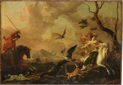 鷹狩りパーティー 作： Abraham Danielsz. Hondius
