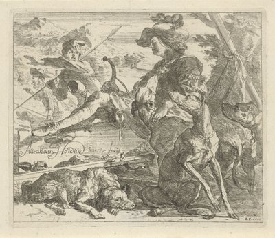 犬を連れたハンター いろいろな動物（シリーズタイトル） 作： Abraham Danielsz. Hondius