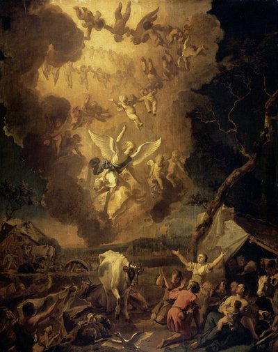 羊飼いへの告知 作： Abraham Danielsz. Hondius