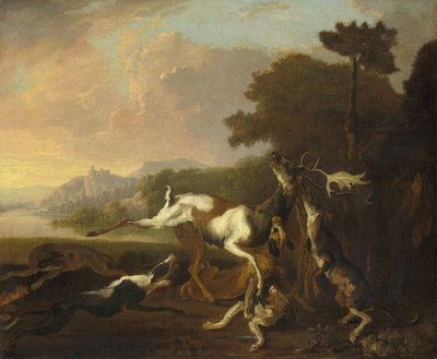 鹿狩り 作： Abraham Danielsz. Hondius