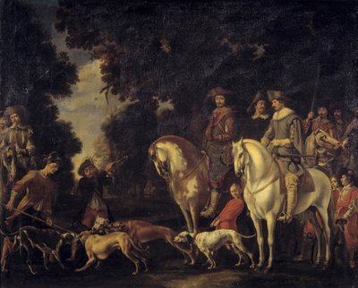 イノシシ狩り。アブラハム・ホンディウス（1625-1695）作 作： Abraham Danielsz. Hondius