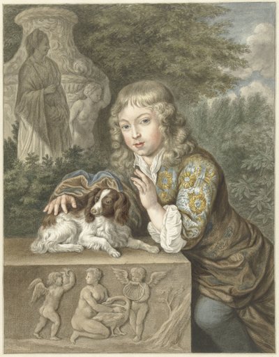 少年と犬 作： Abraham Delfos