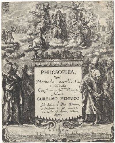 哲学の寓意 タイトルページ: Schuler, Johannes. 哲学（...）、1663 作： Abraham Dircksz. Santvoort